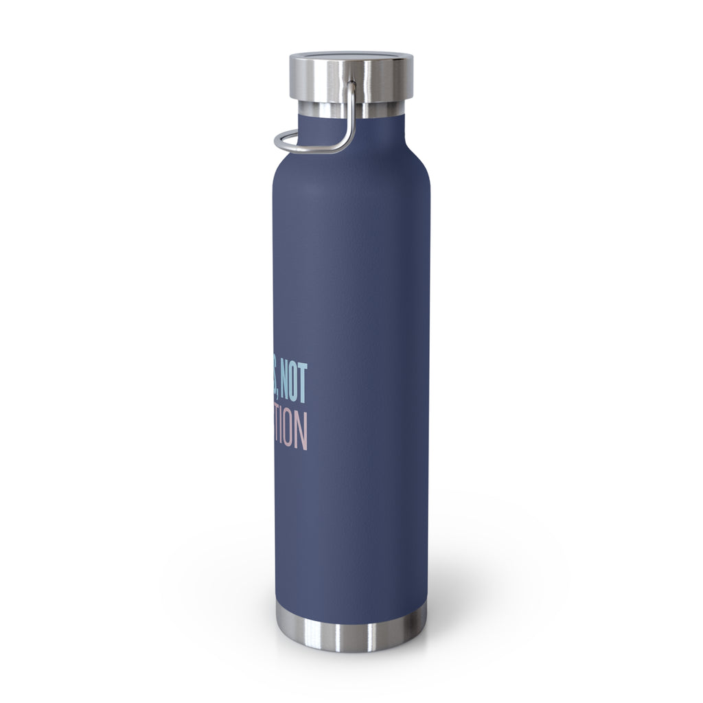 Progress, Not Perfection Copper Insulated Water Bottle — 22oz Motivational Bottle