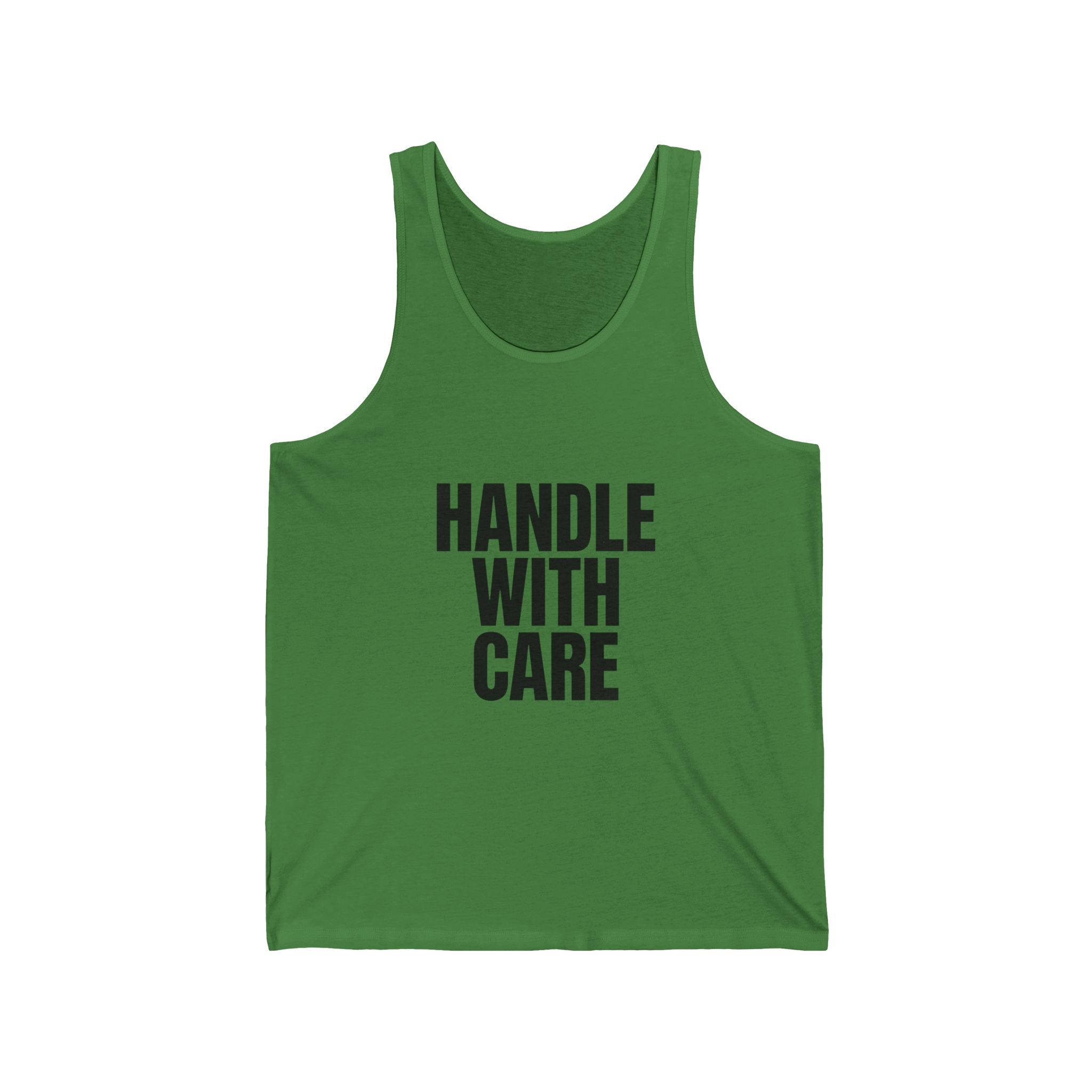 Tank Top — "Handle With Care" / "Fragile" Minimal Graphic