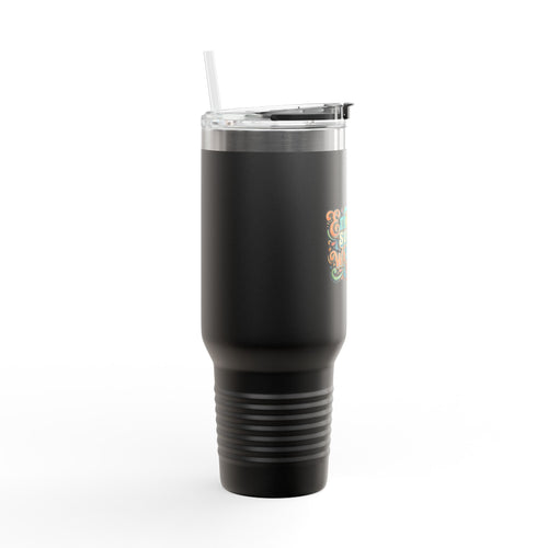 40oz Insulated Travel Mug – Emotional Support Water Bottle Floral Design