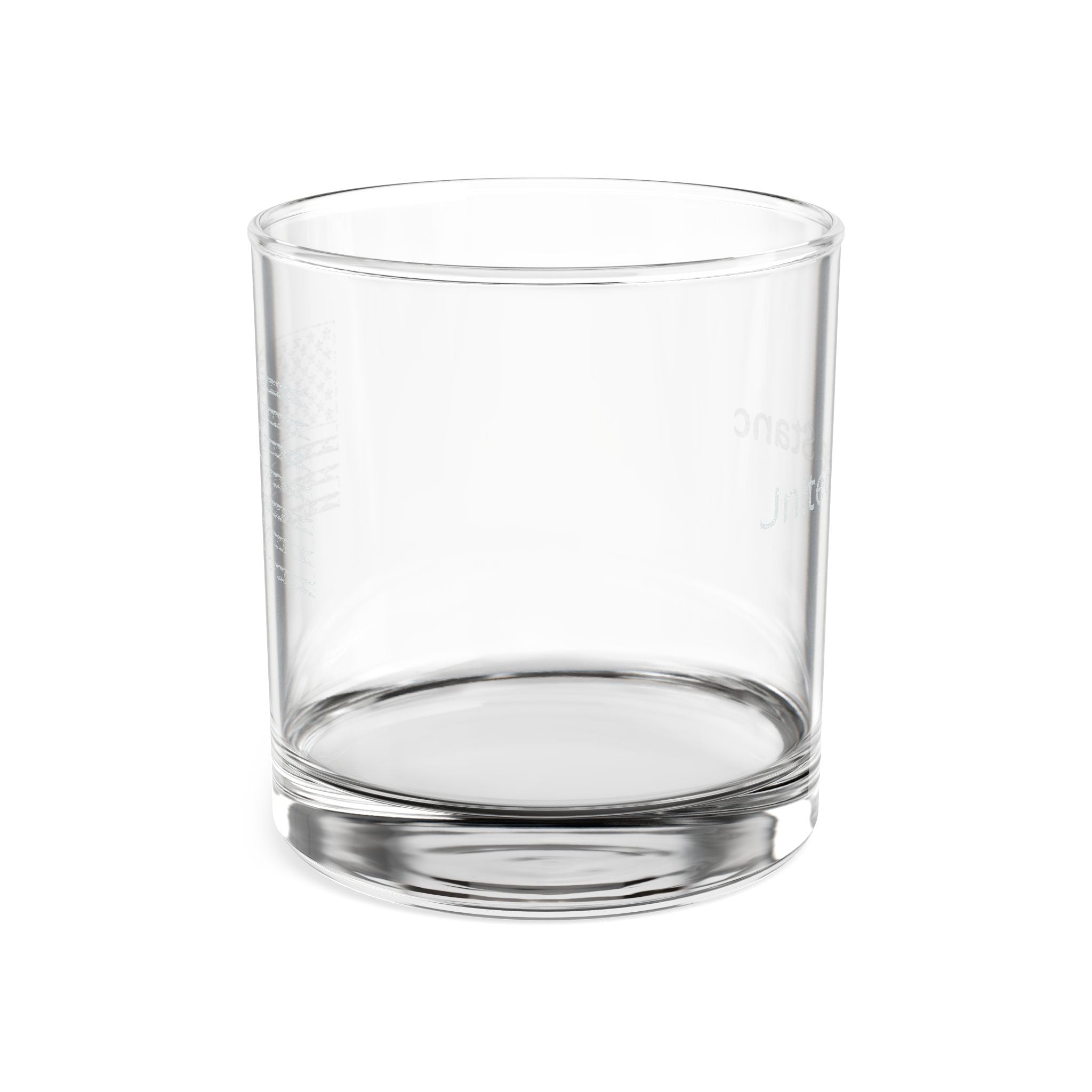 Engraved American Flag Whiskey Glass — 10.5 oz Rocks Glass
