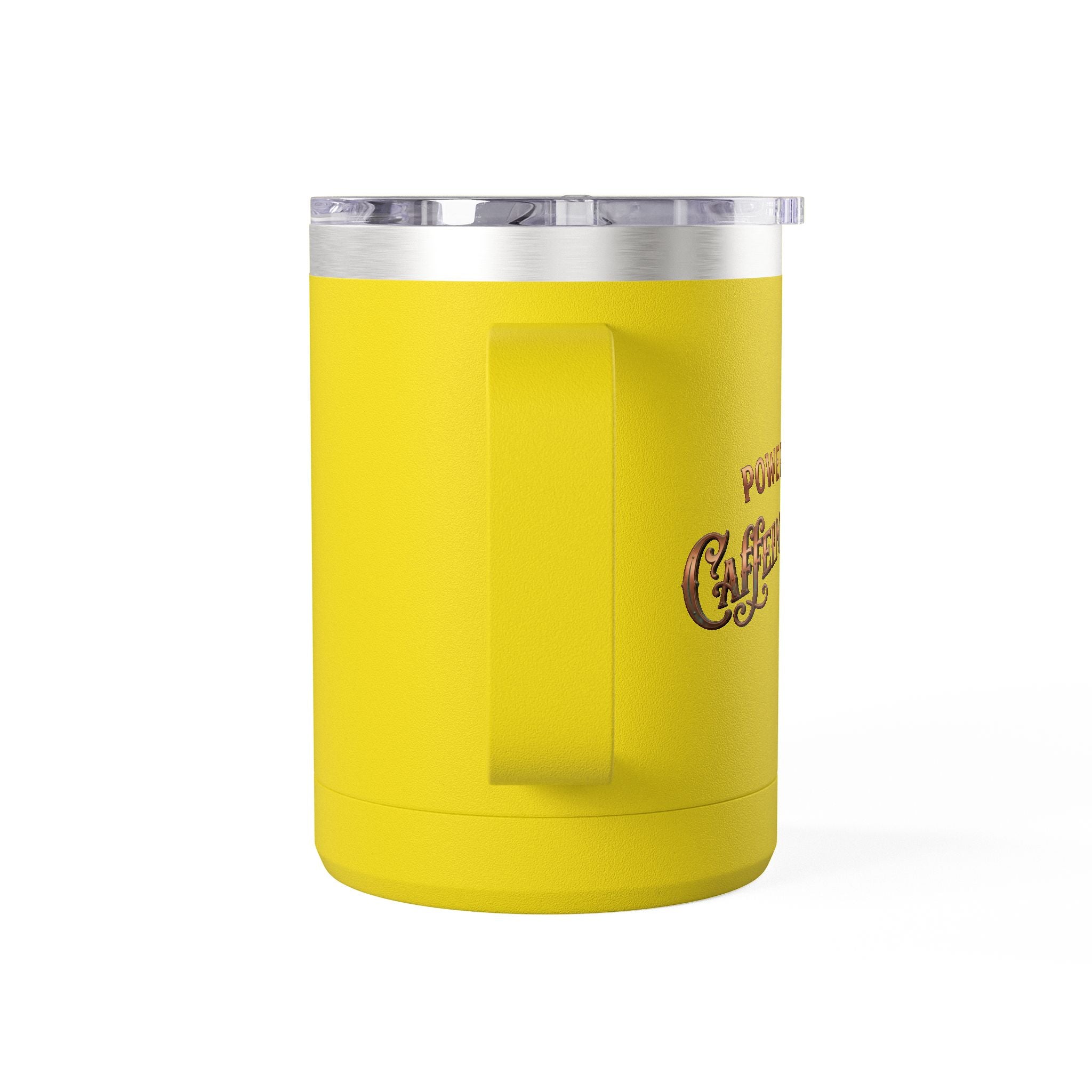 Coffee Tumbler Mug – "Fueled by Caffeine & Chaos" Insulated 15oz Travel Mug