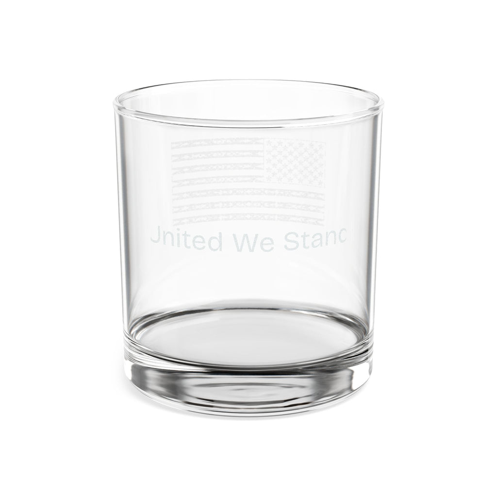 Engraved American Flag Whiskey Glass — 10.5 oz Rocks Glass