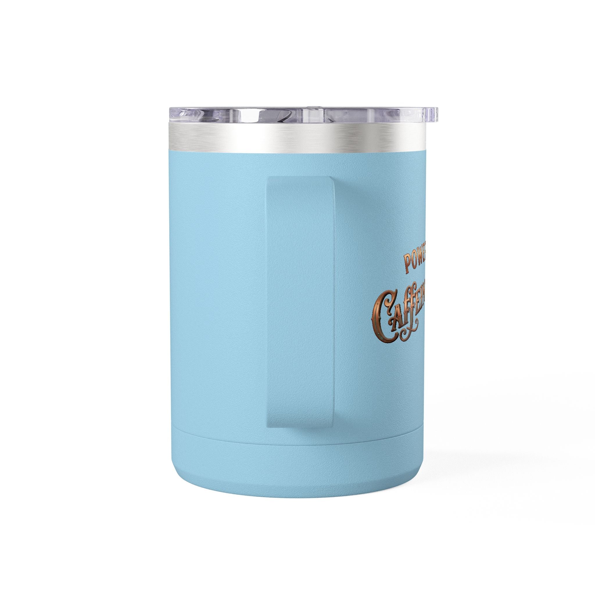 Coffee Tumbler Mug – "Fueled by Caffeine & Chaos" Insulated 15oz Travel Mug