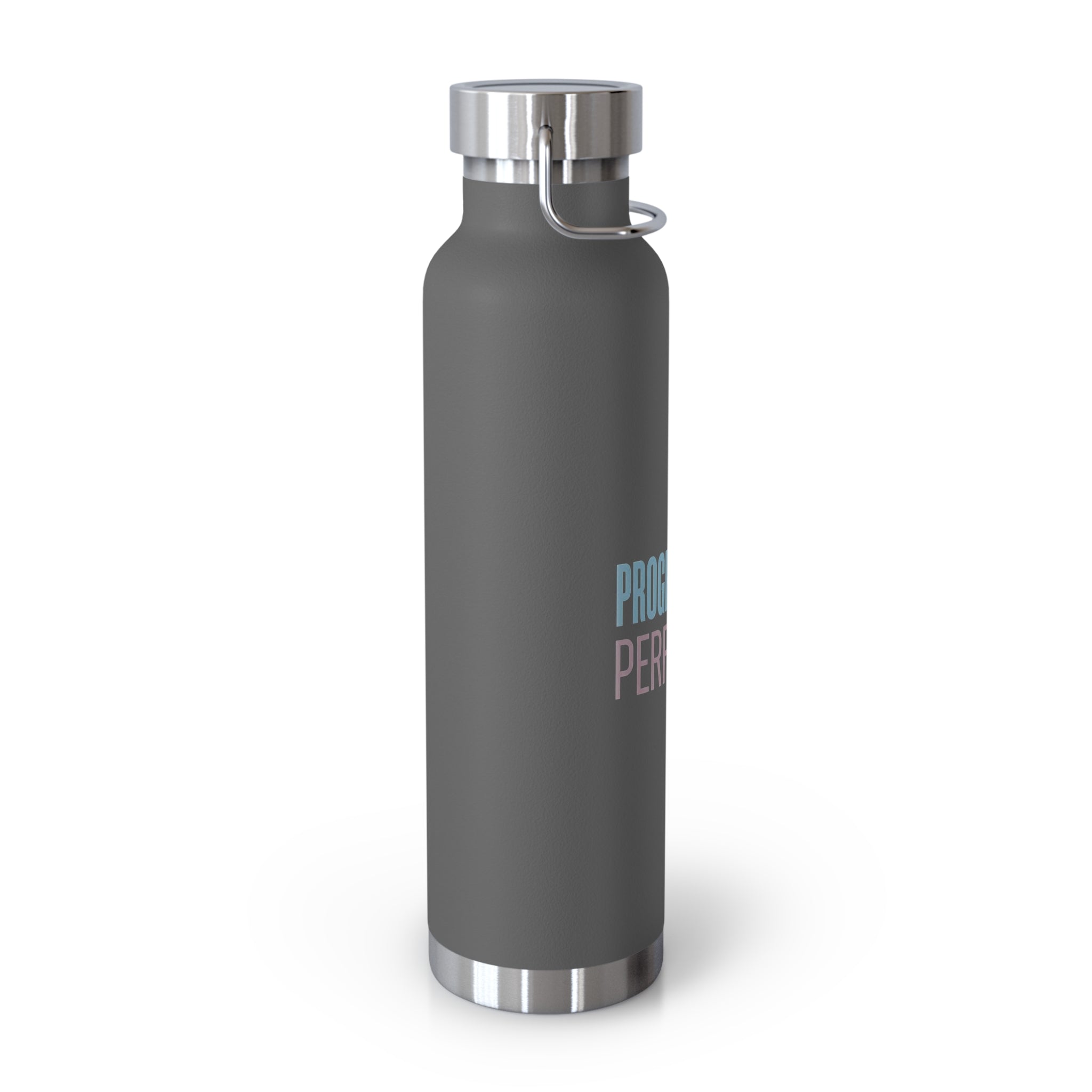 Progress, Not Perfection Copper Insulated Water Bottle — 22oz Motivational Bottle