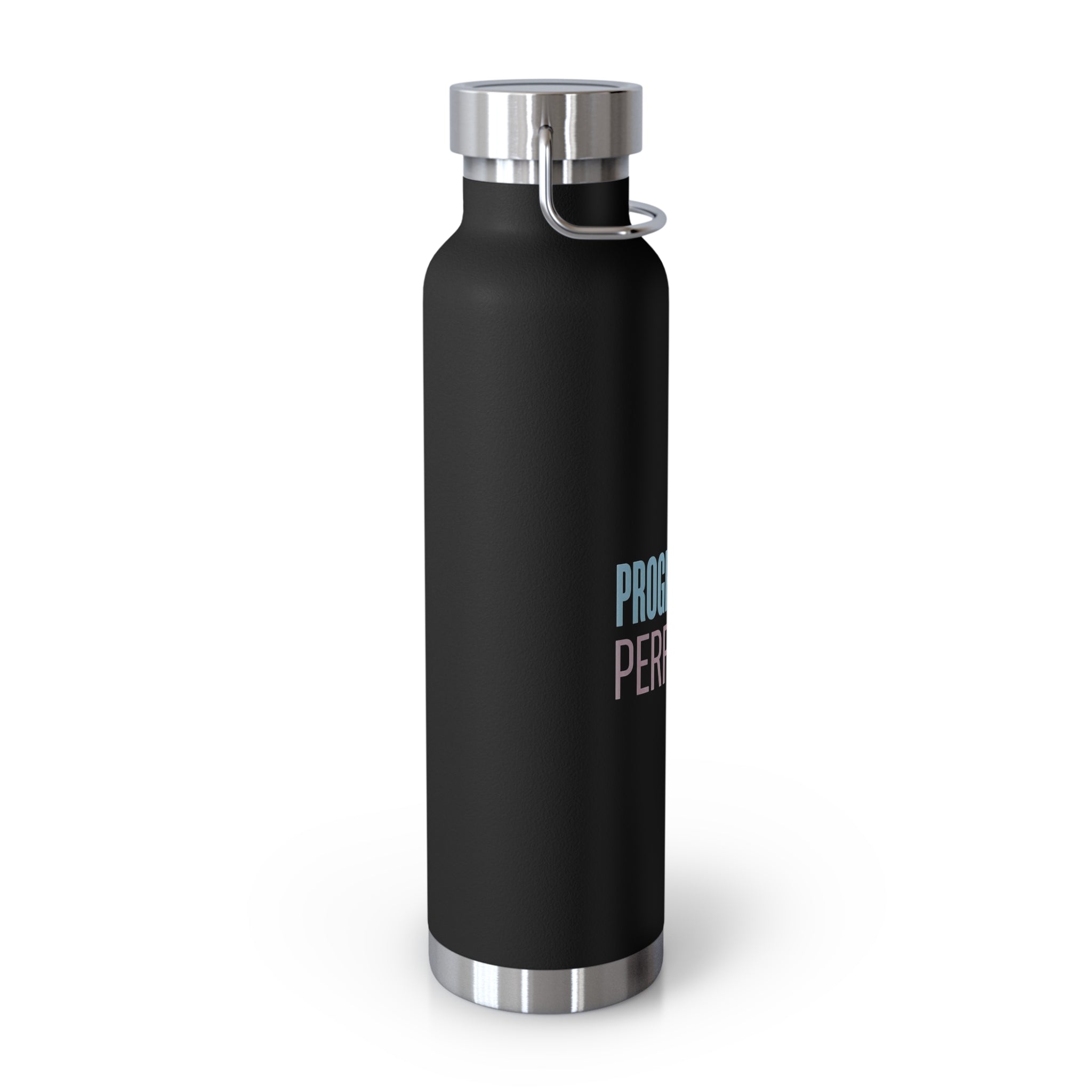 Progress, Not Perfection Copper Insulated Water Bottle — 22oz Motivational Bottle