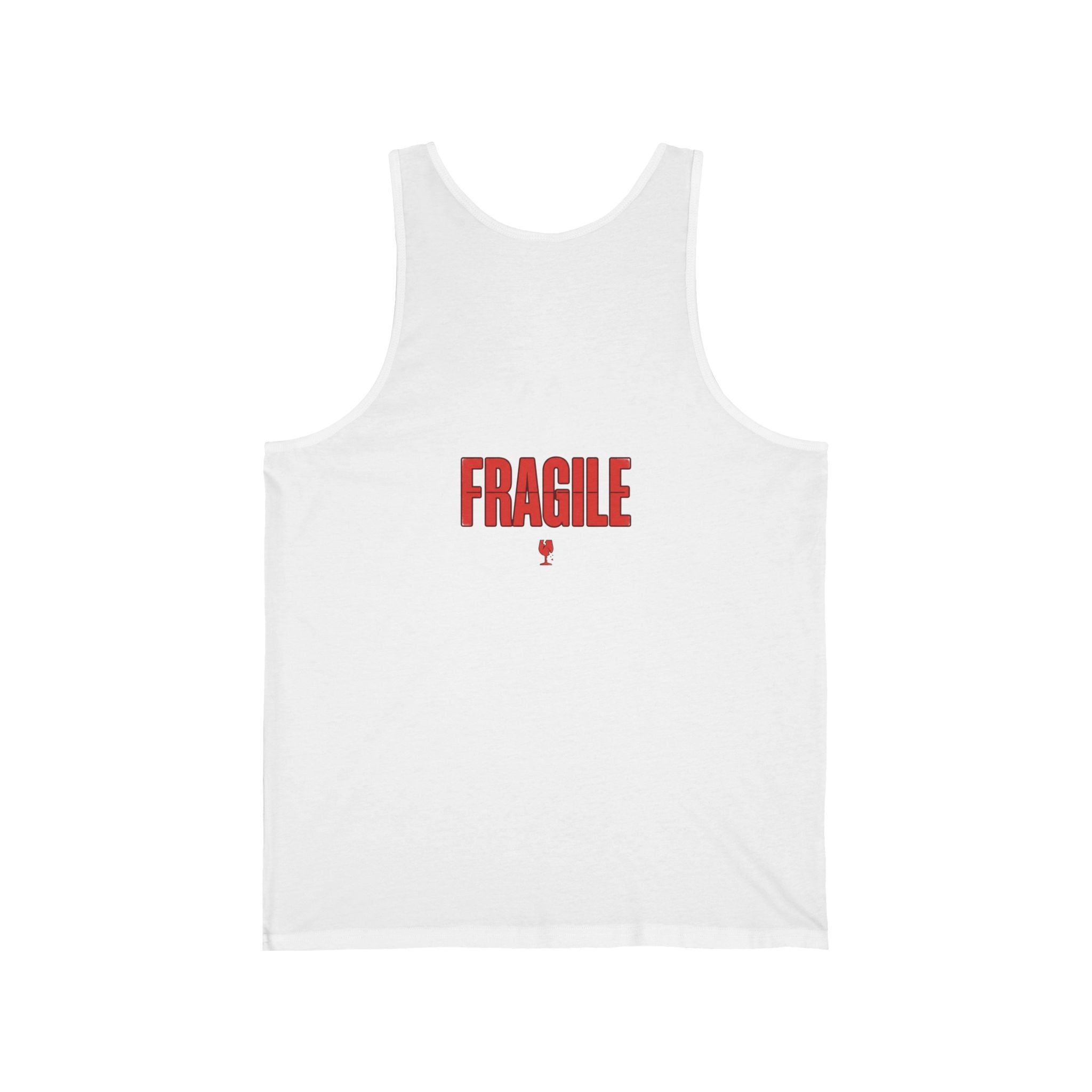 Tank Top — "Handle With Care" / "Fragile" Minimal Graphic