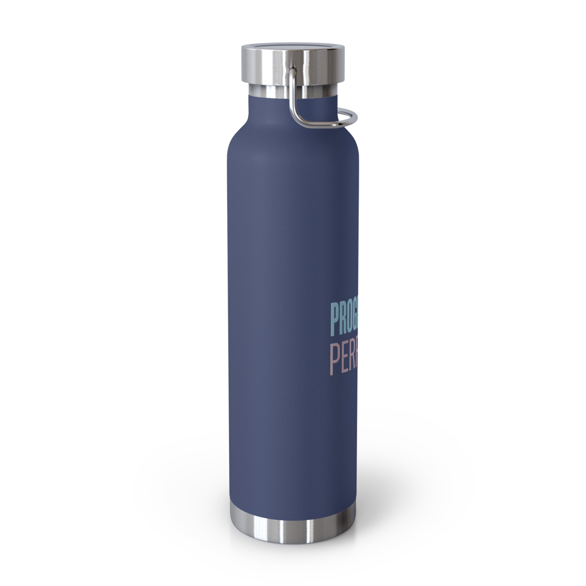 Progress, Not Perfection Copper Insulated Water Bottle — 22oz Motivational Bottle