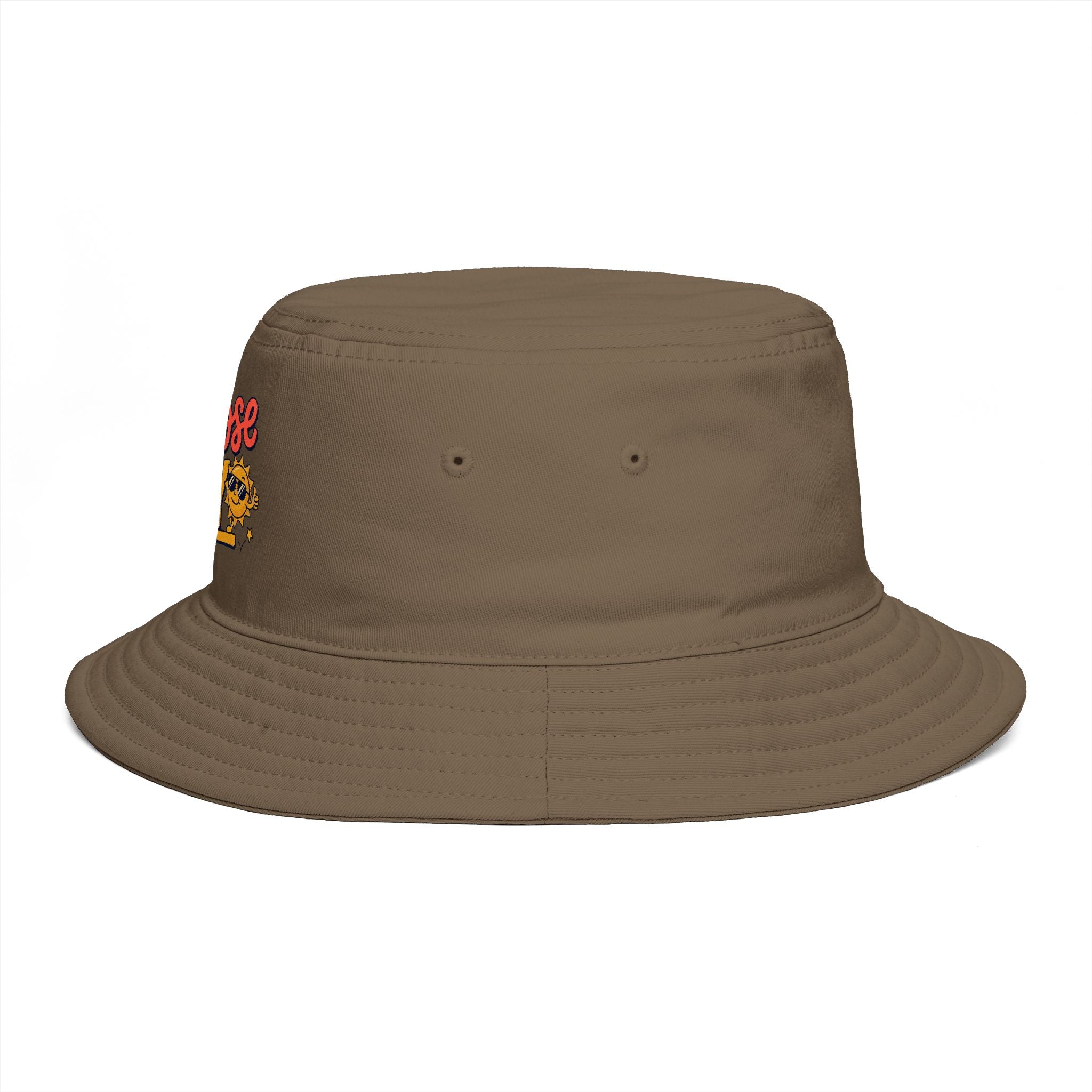 Choose Joy Bucket Hat — Retro Sunflower Graphic, Positive Vibes Summer Hat