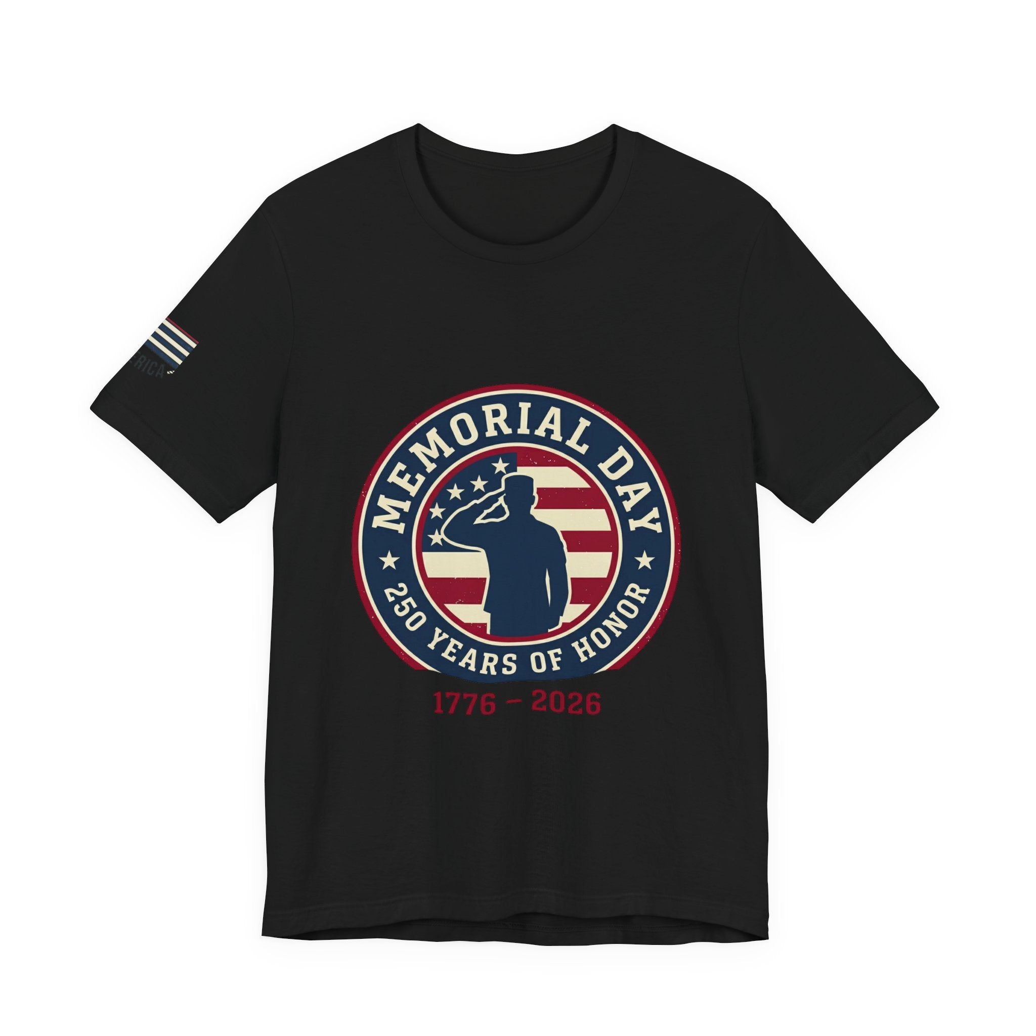 Memorial Day 1776–2026 Badge Tee | USA 250, patriotic vintage