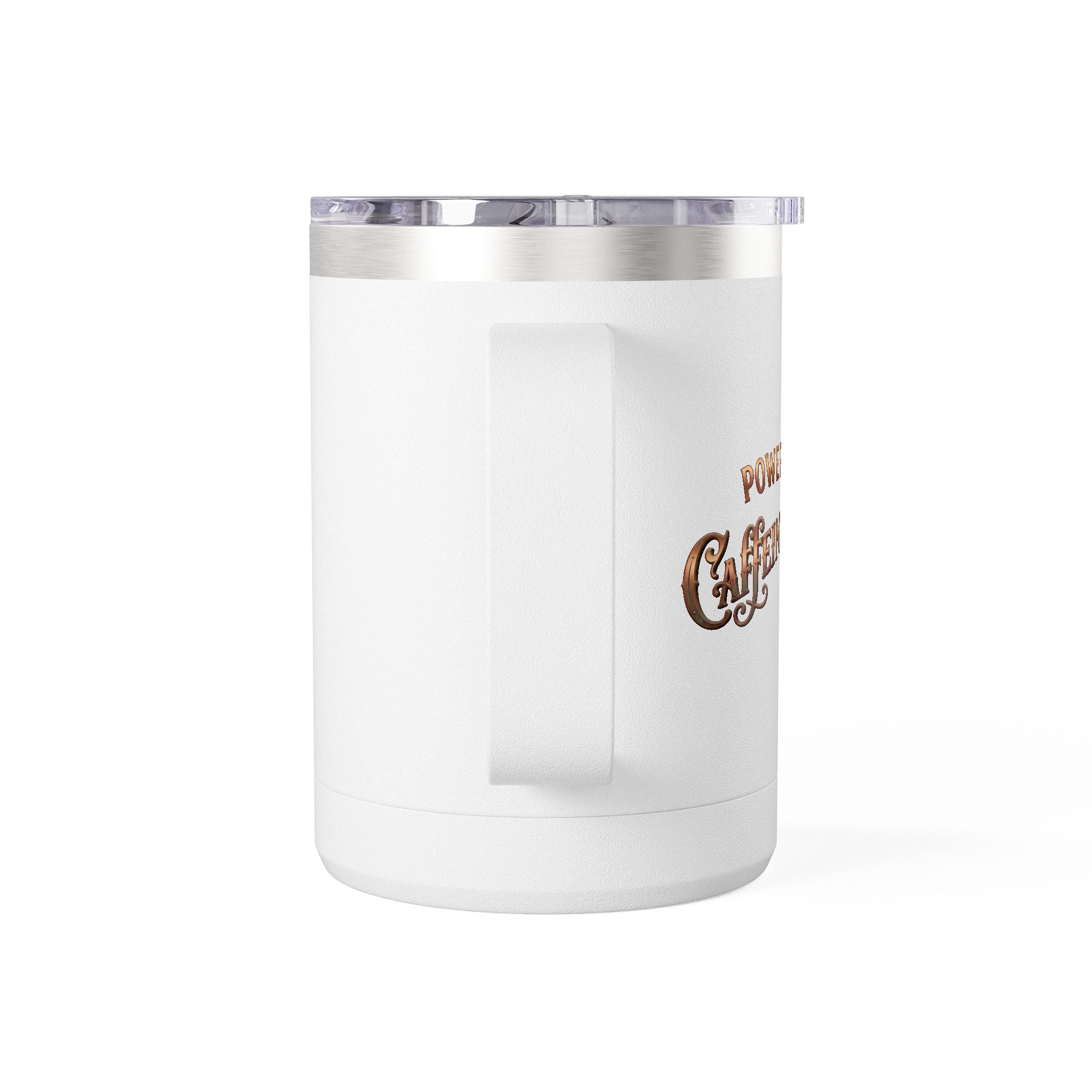 Coffee Tumbler Mug – "Fueled by Caffeine & Chaos" Insulated 15oz Travel Mug