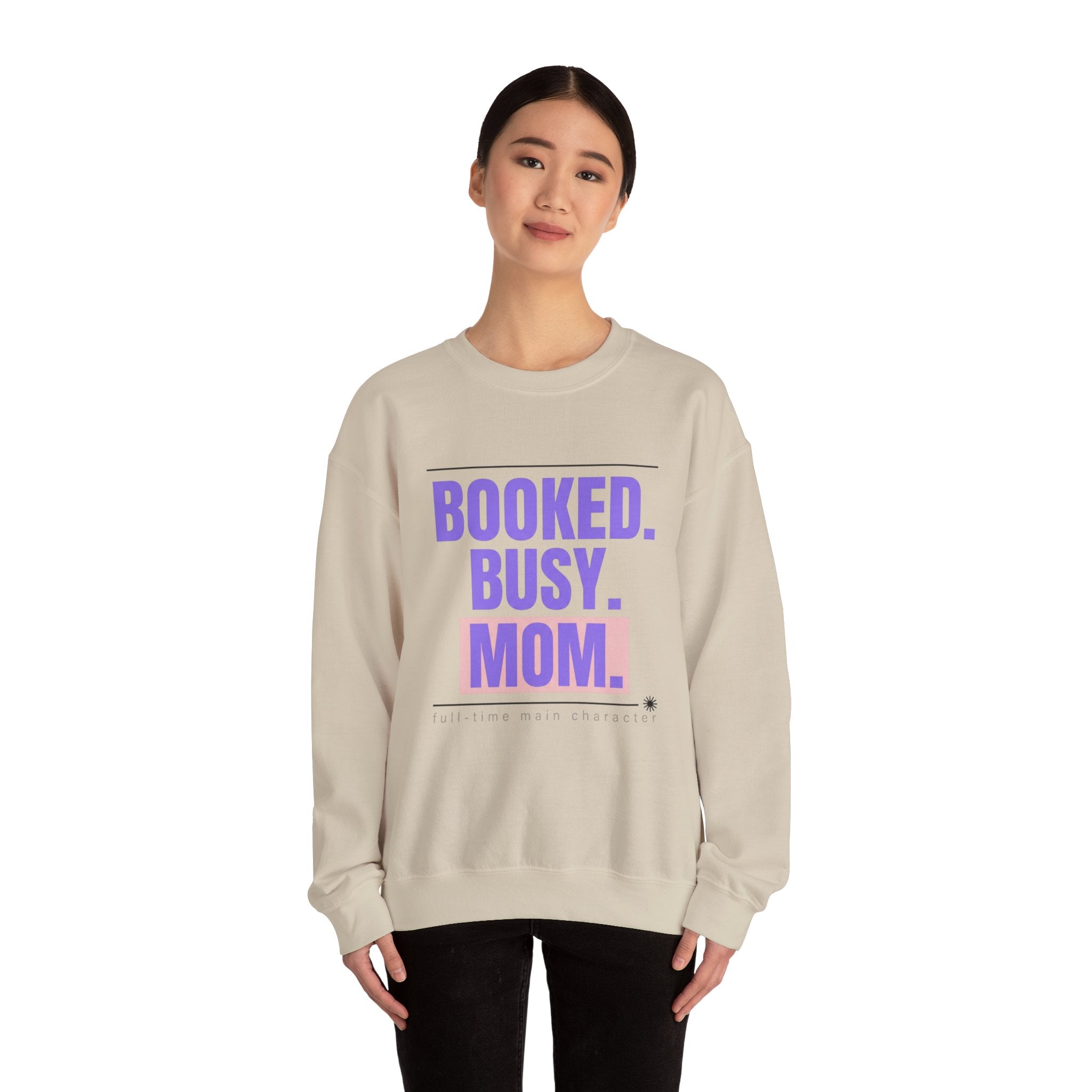 BOOKED. BUSY. MOM. Sweatshirt | minimalist mom shirt, streetwear mom