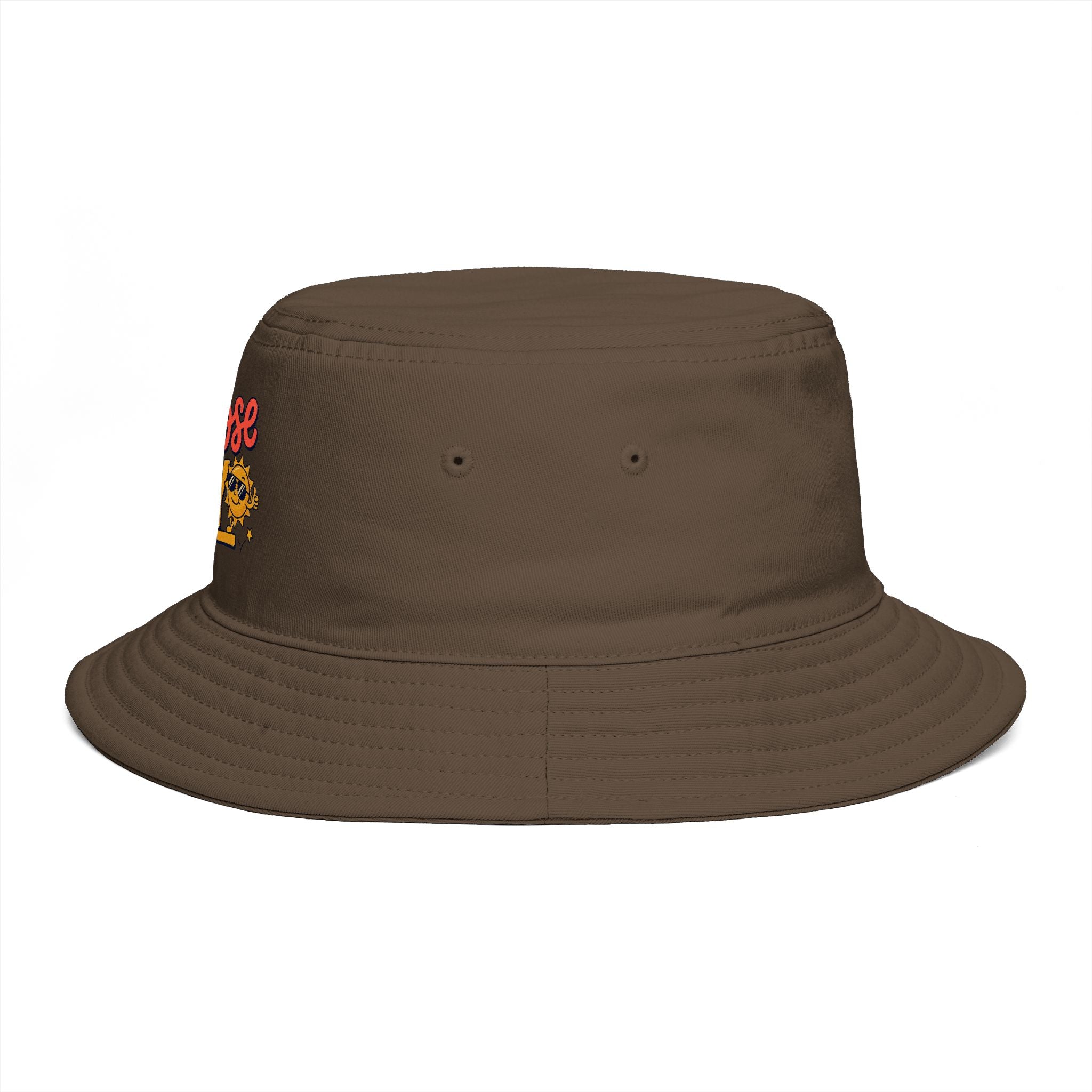 Choose Joy Bucket Hat — Retro Sunflower Graphic, Positive Vibes Summer Hat