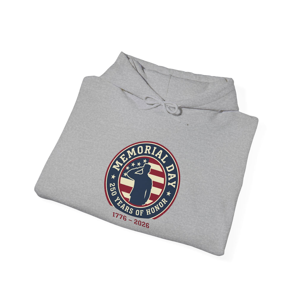 USA 250 Memorial Day 1776–2026 Hoodie | Patriotic Vintage, Heritage