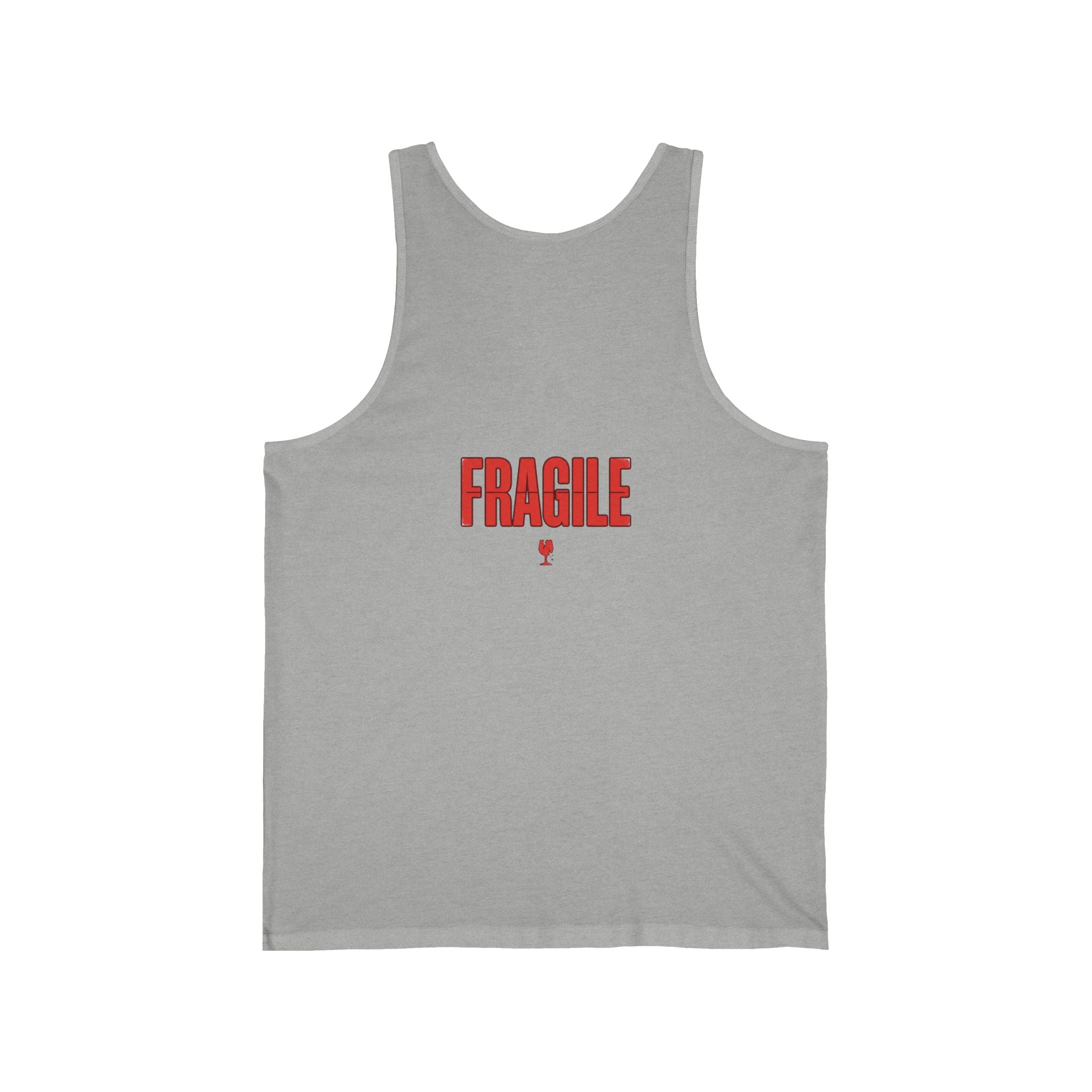 Tank Top — "Handle With Care" / "Fragile" Minimal Graphic
