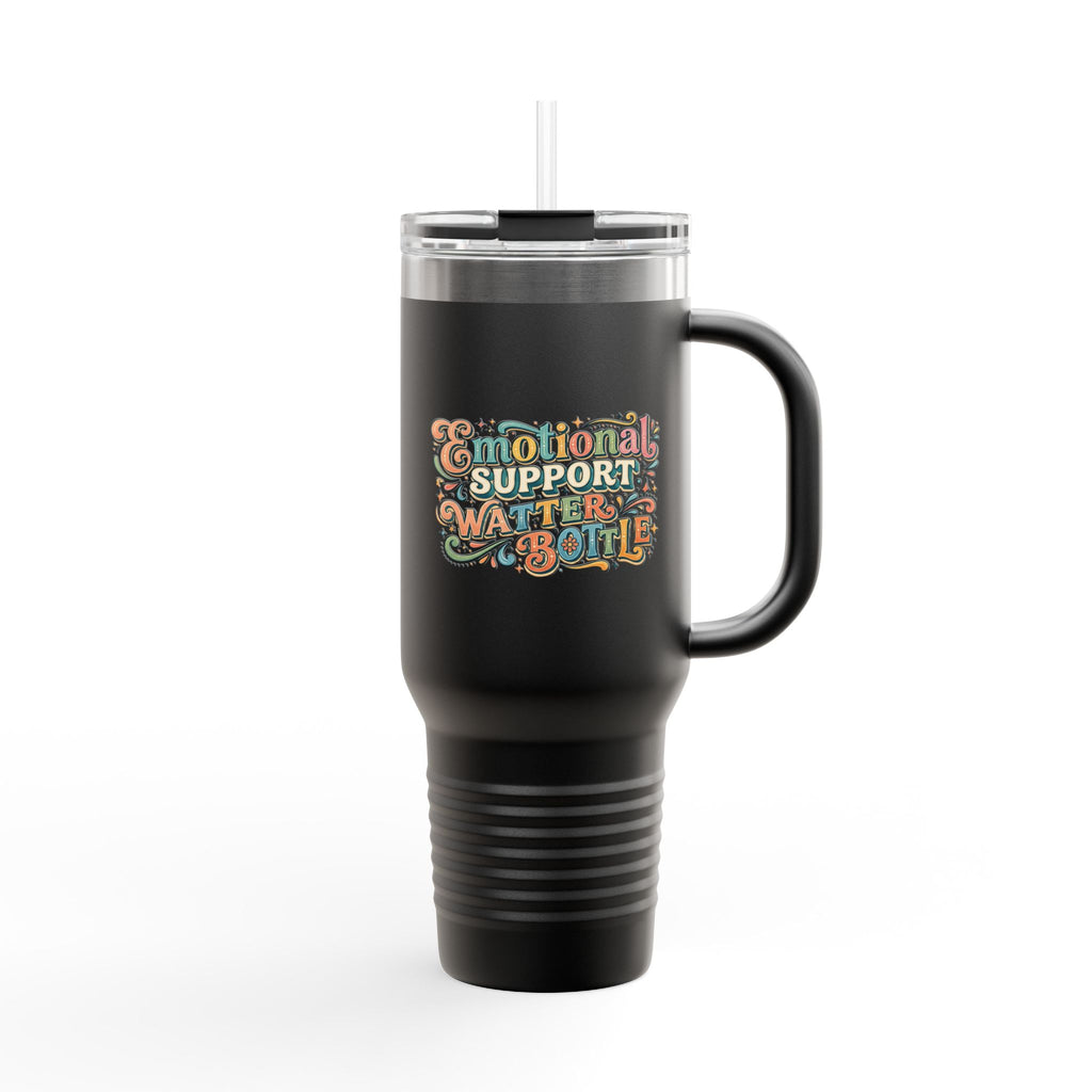 40oz Insulated Travel Mug – Emotional Support Water Bottle Floral Design