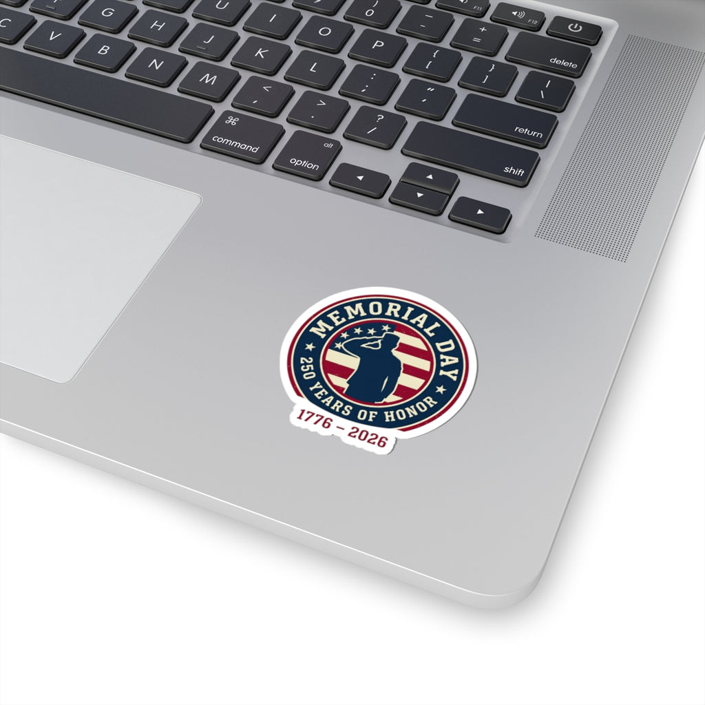 Memorial Day 1776–2026 Sticker | USA 250 Patriotic Vintage, red white and blue