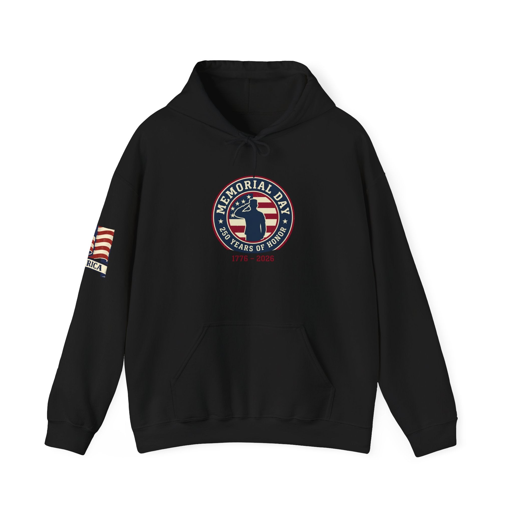 USA 250 Memorial Day 1776–2026 Hoodie | Patriotic Vintage, Heritage