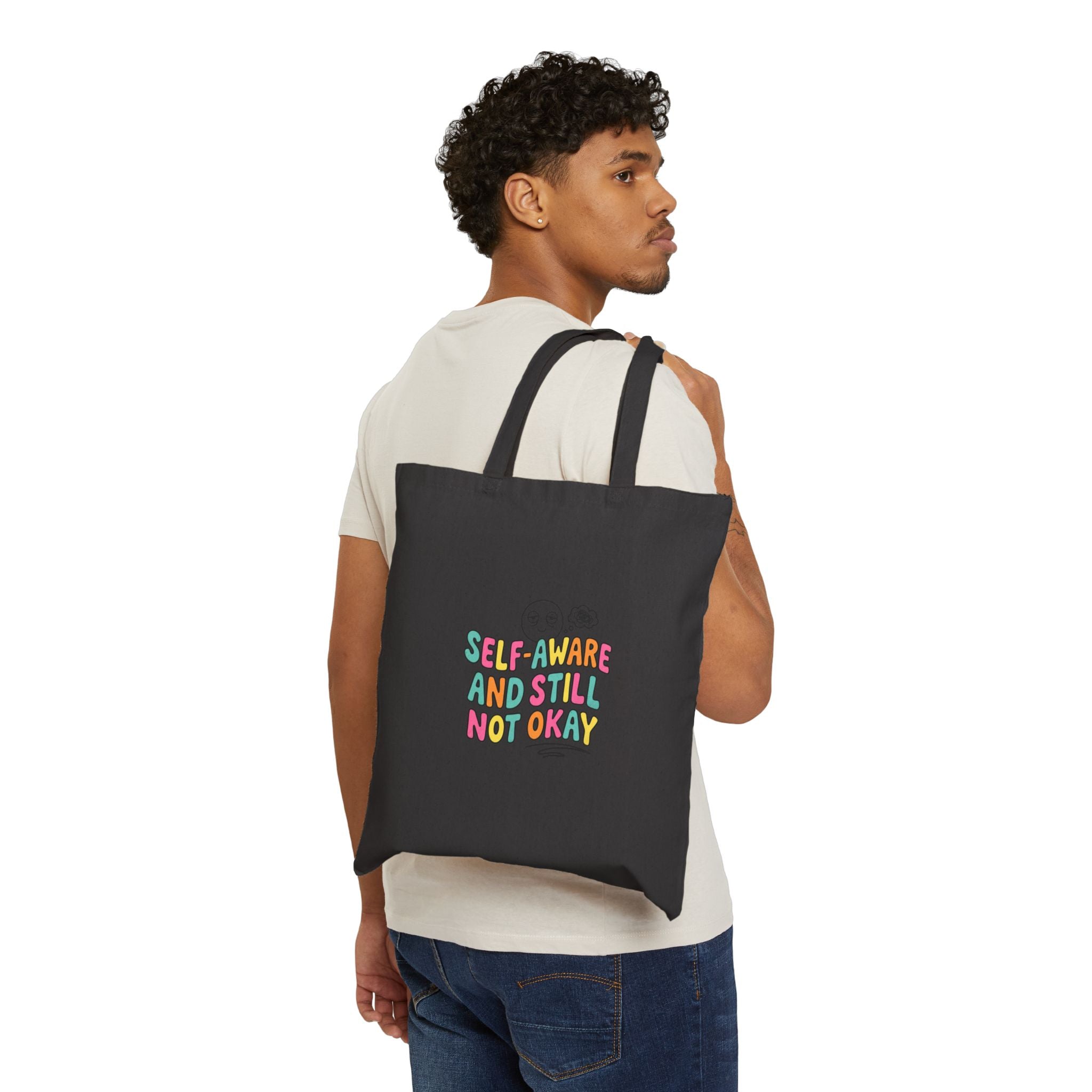 self-aware and still not okay Tote | mental health humor, wellness sarcasm