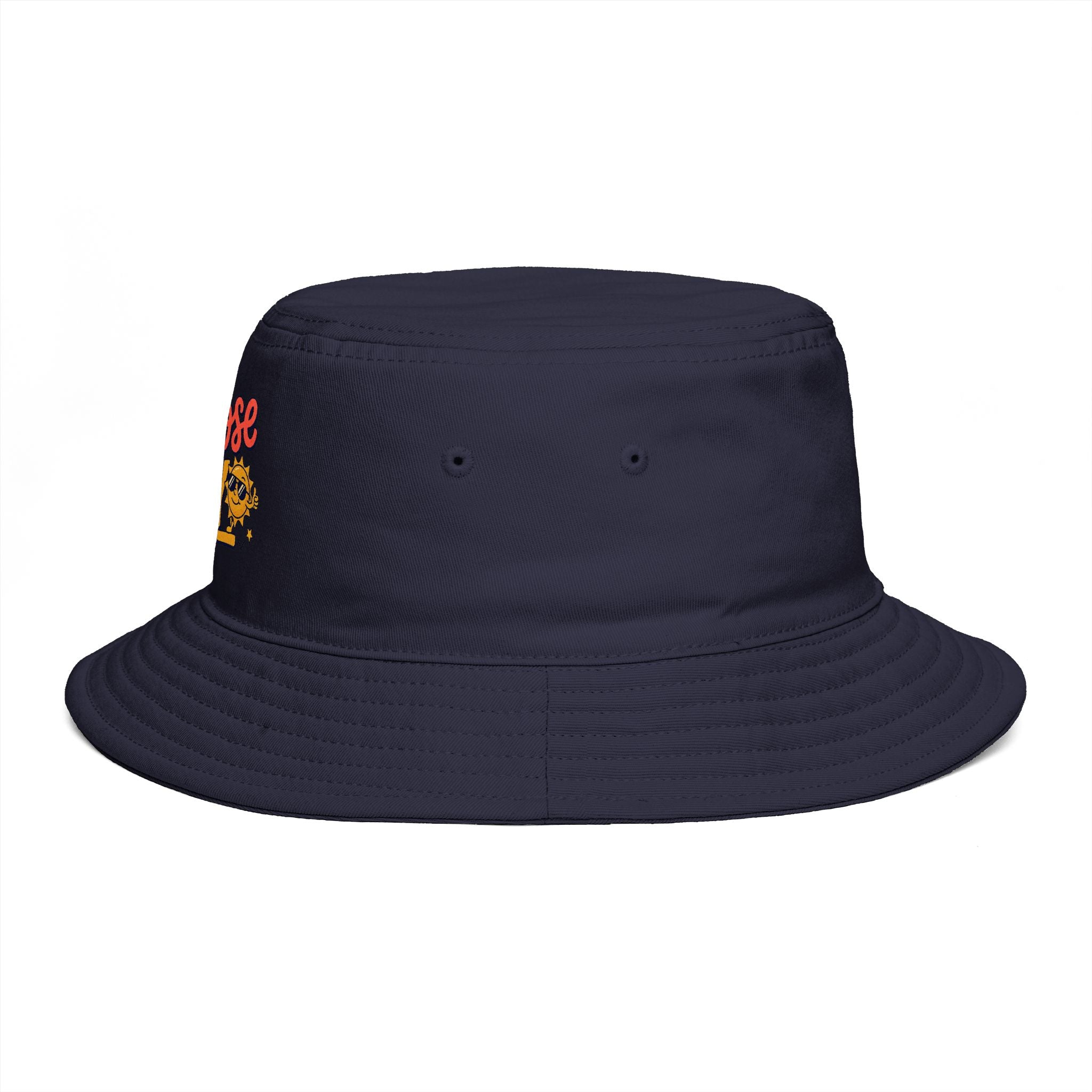 Choose Joy Bucket Hat — Retro Sunflower Graphic, Positive Vibes Summer Hat