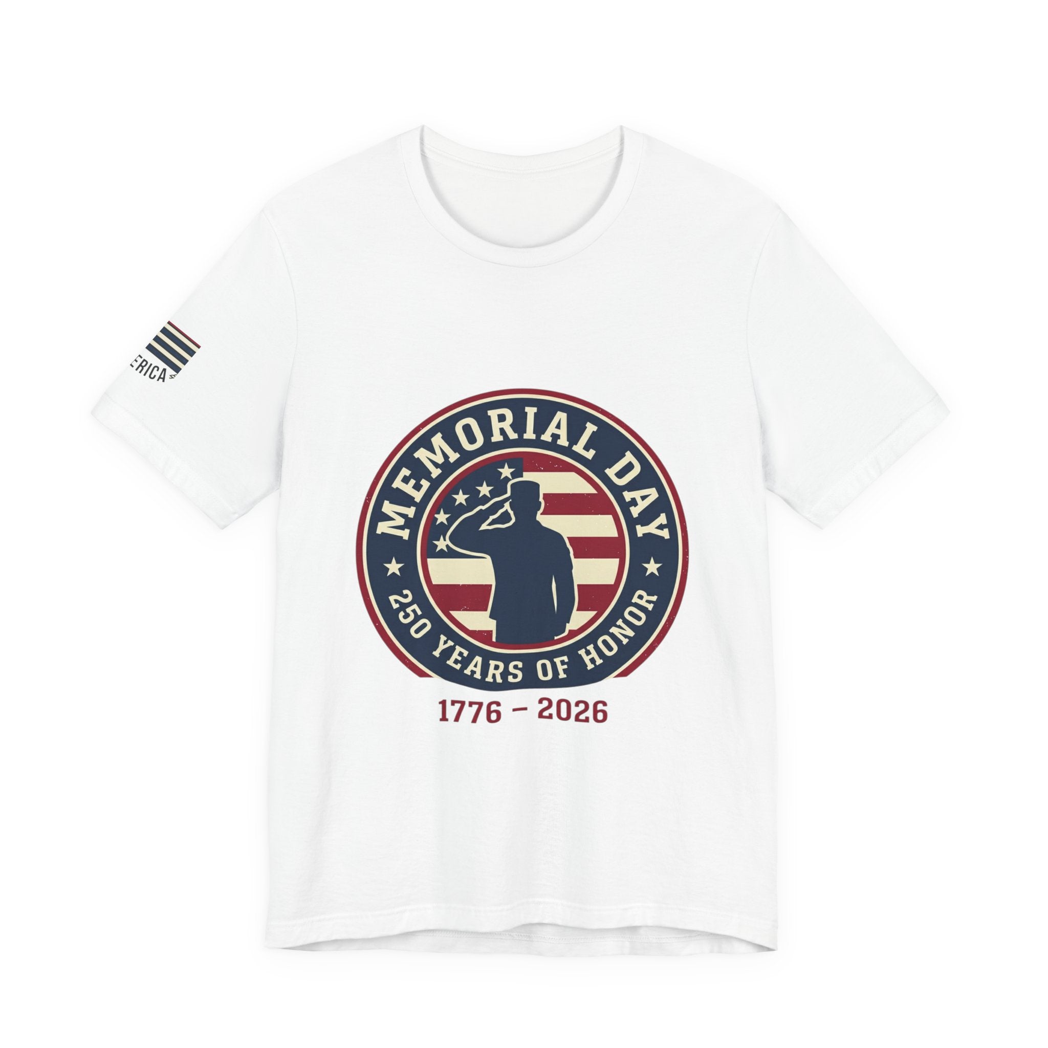 Memorial Day 1776–2026 Badge Tee | USA 250, patriotic vintage