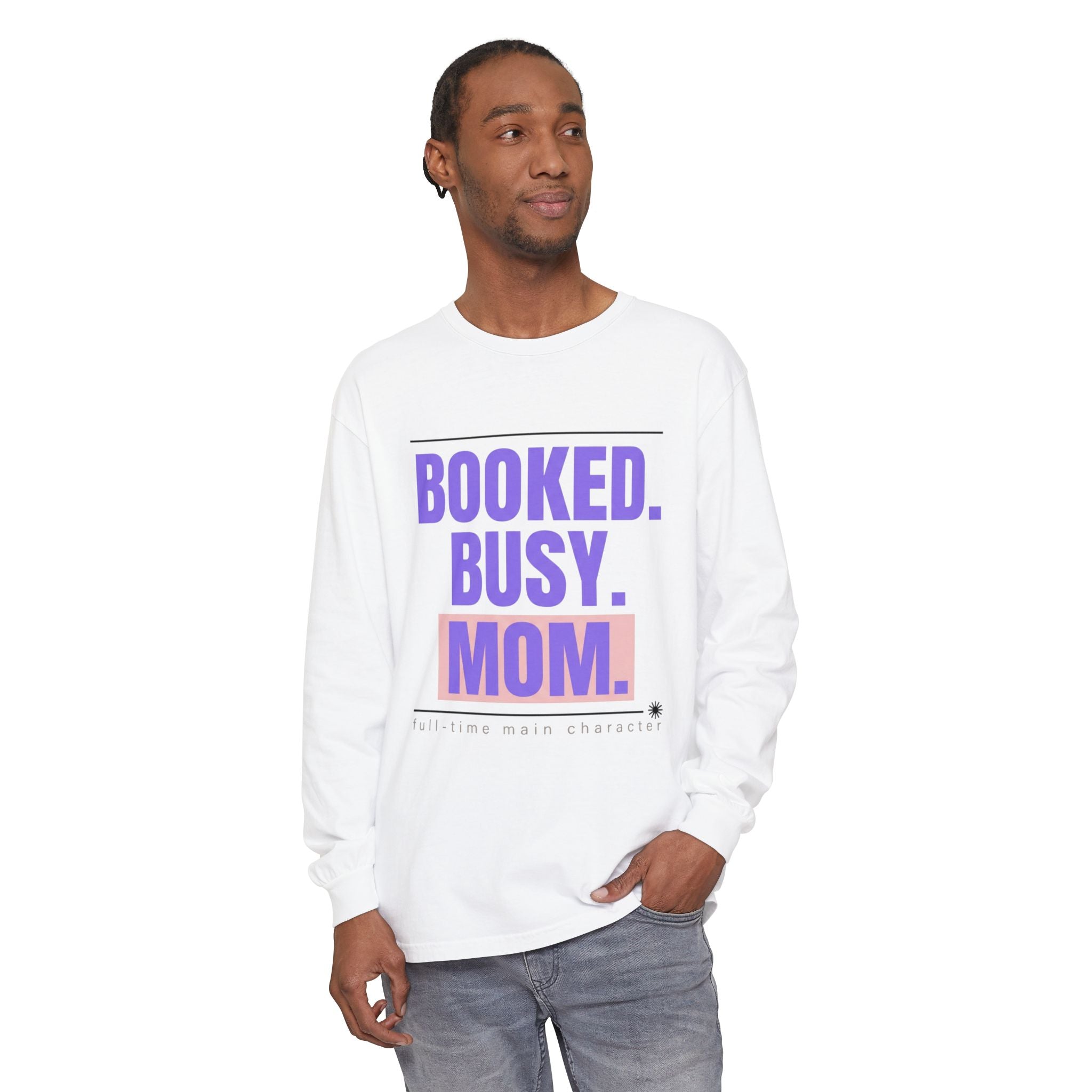 Booked. Busy. Mom. Long Sleeve Tee