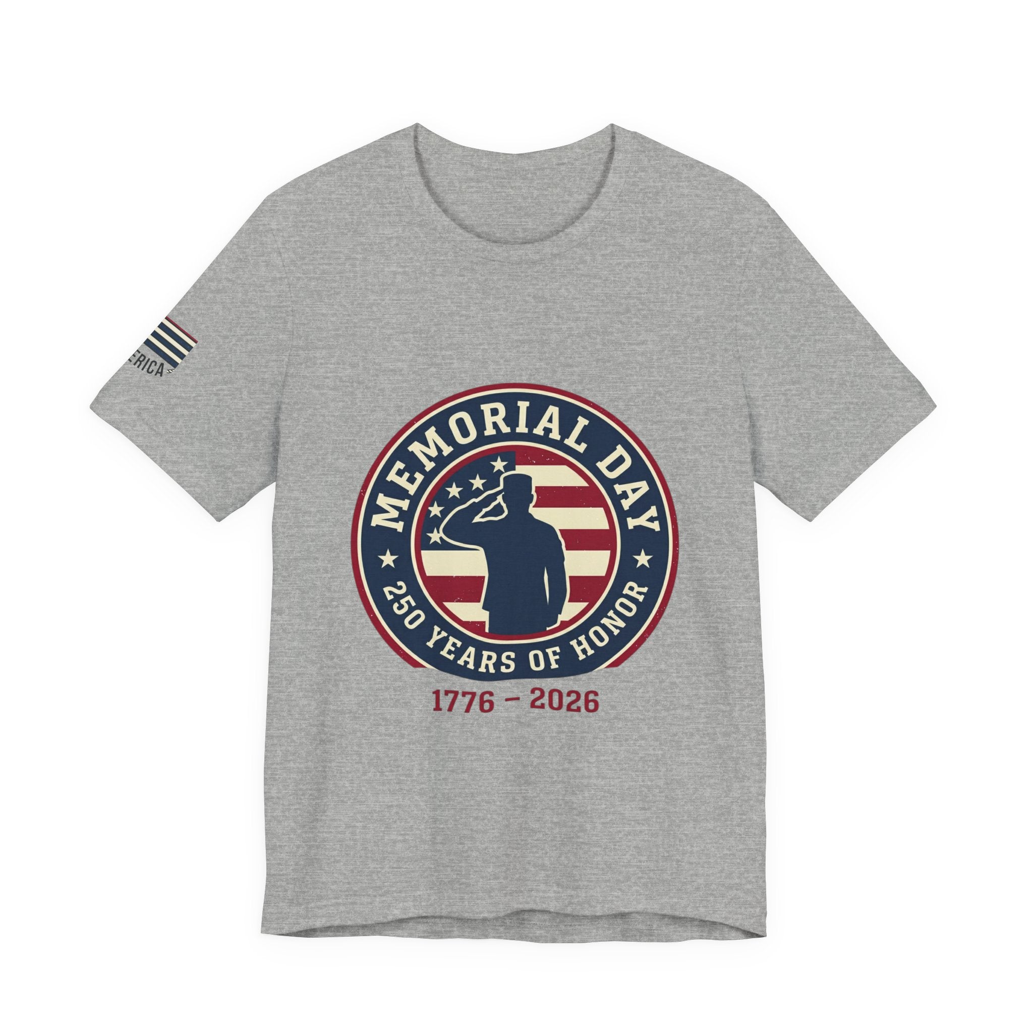 Memorial Day 1776–2026 Badge Tee | USA 250, patriotic vintage
