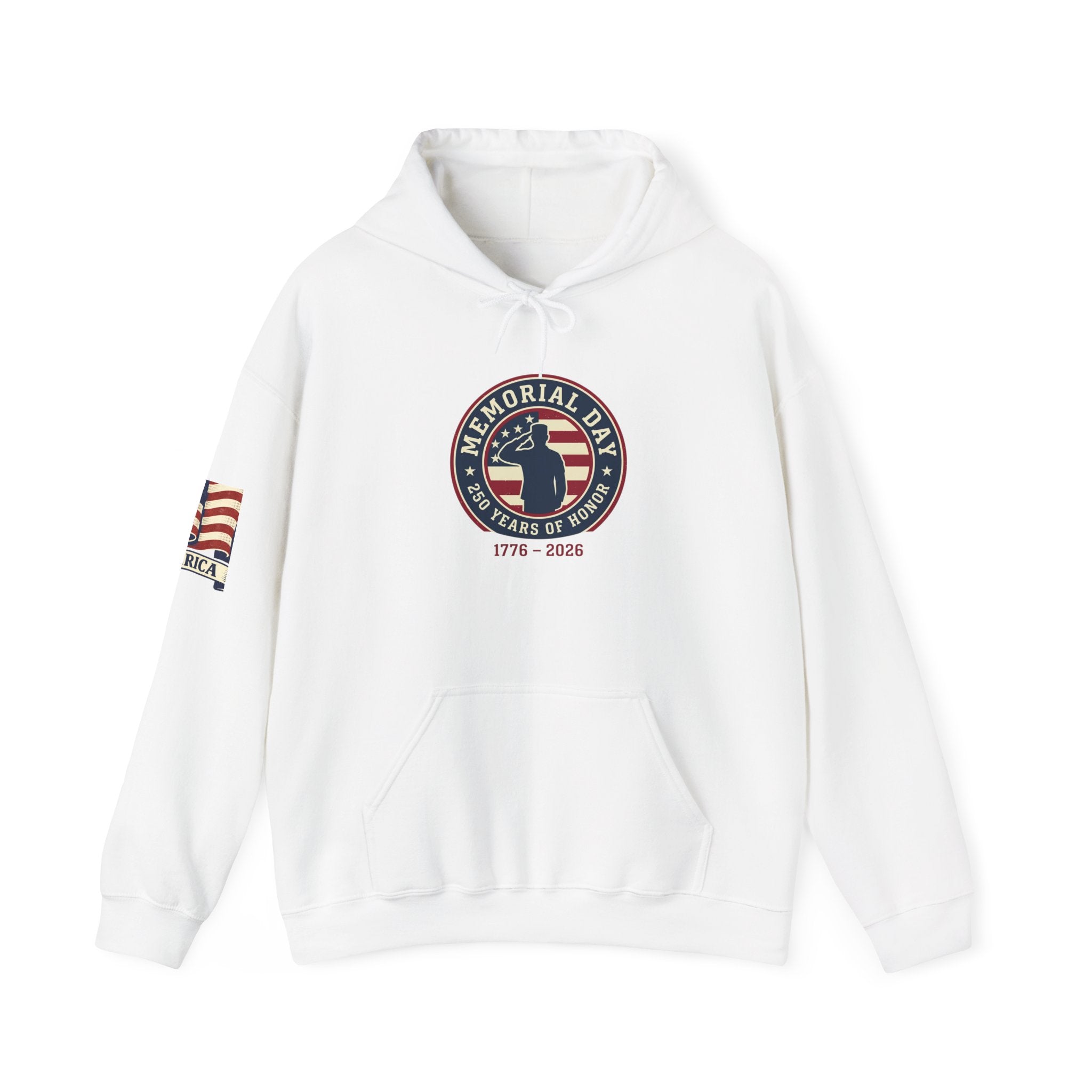 USA 250 Memorial Day 1776–2026 Hoodie | Patriotic Vintage, Heritage