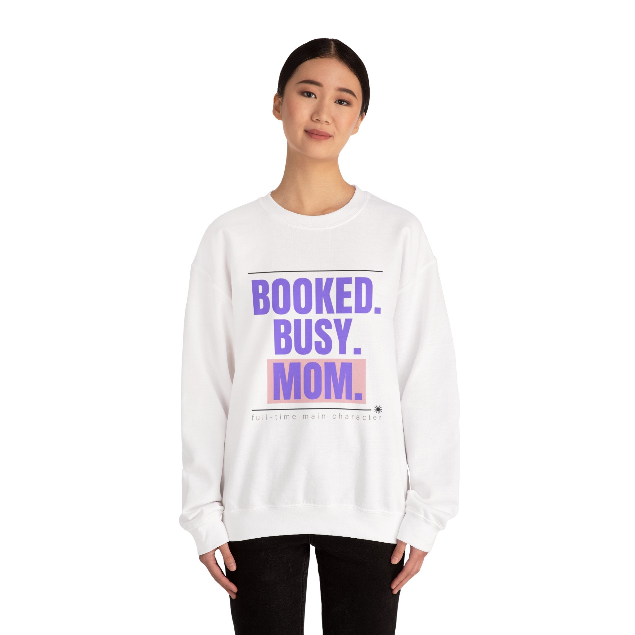 BOOKED. BUSY. MOM. Sweatshirt | minimalist mom shirt, streetwear mom