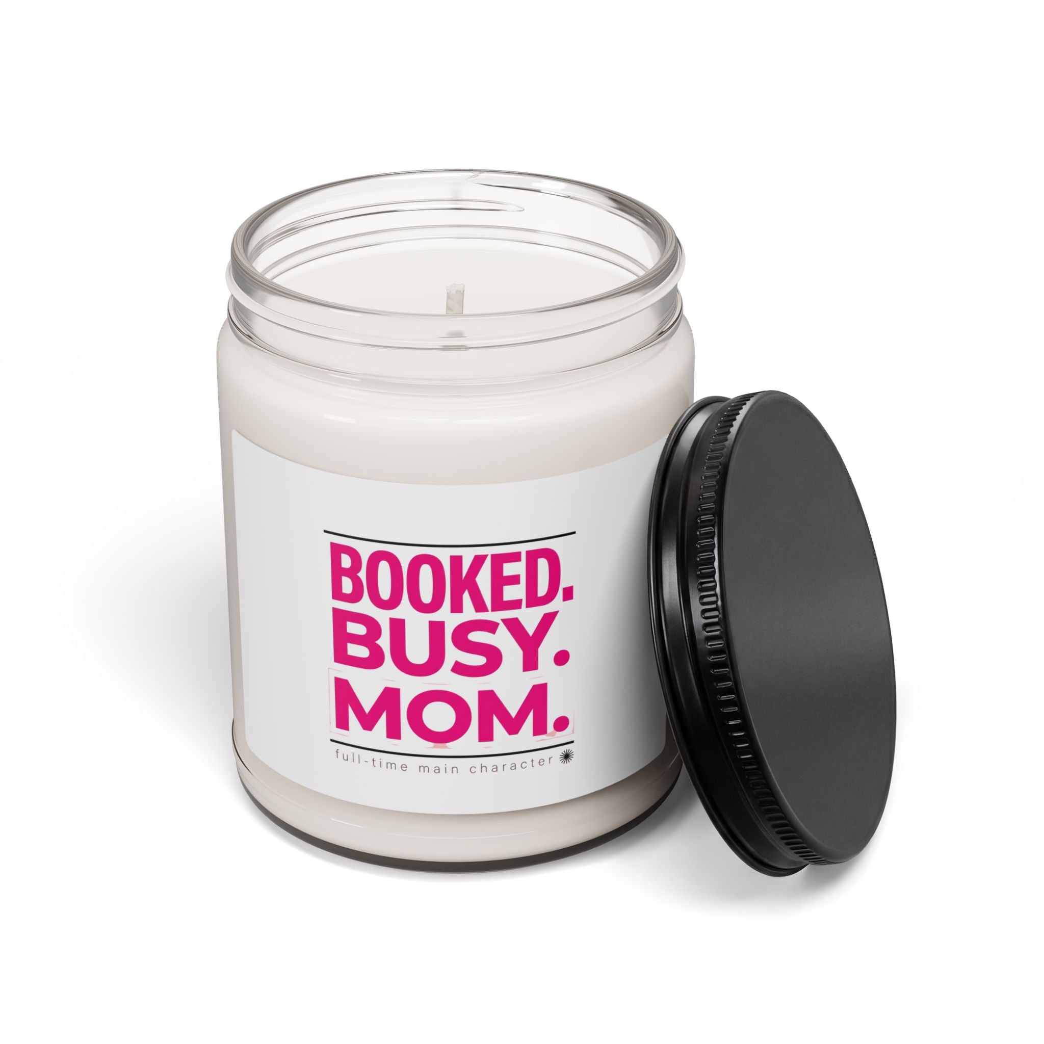 BOOKED. BUSY. MOM. Candle | Soy Candle, Minimalist Mom Life Streetwear