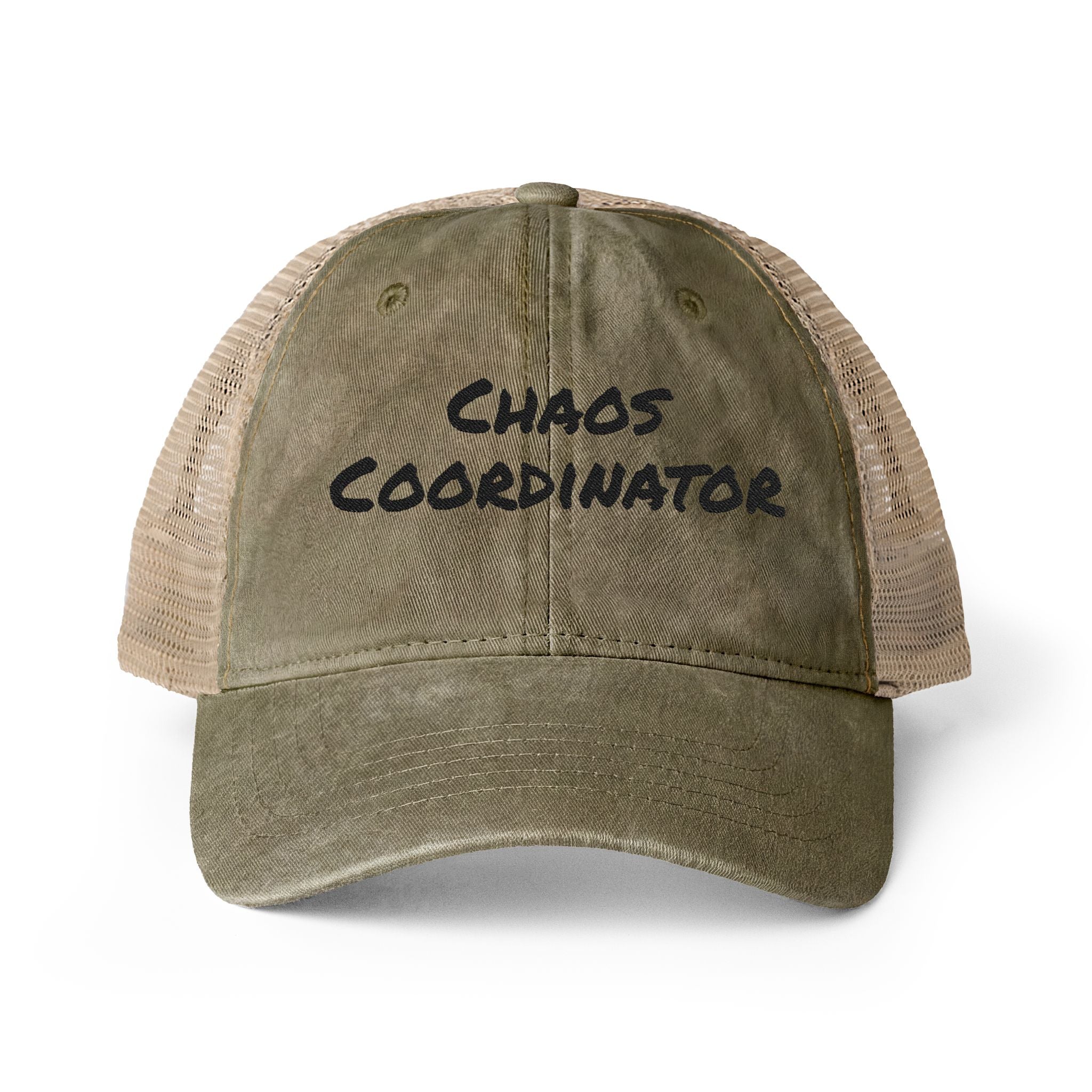 Women's Washed Mesh-Back Cap - Chaos Coordinator