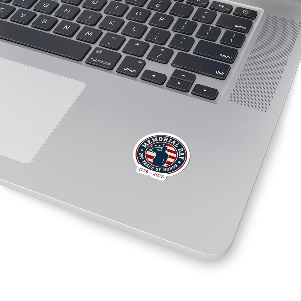 Memorial Day 1776–2026 Sticker | USA 250 Patriotic Vintage, red white and blue