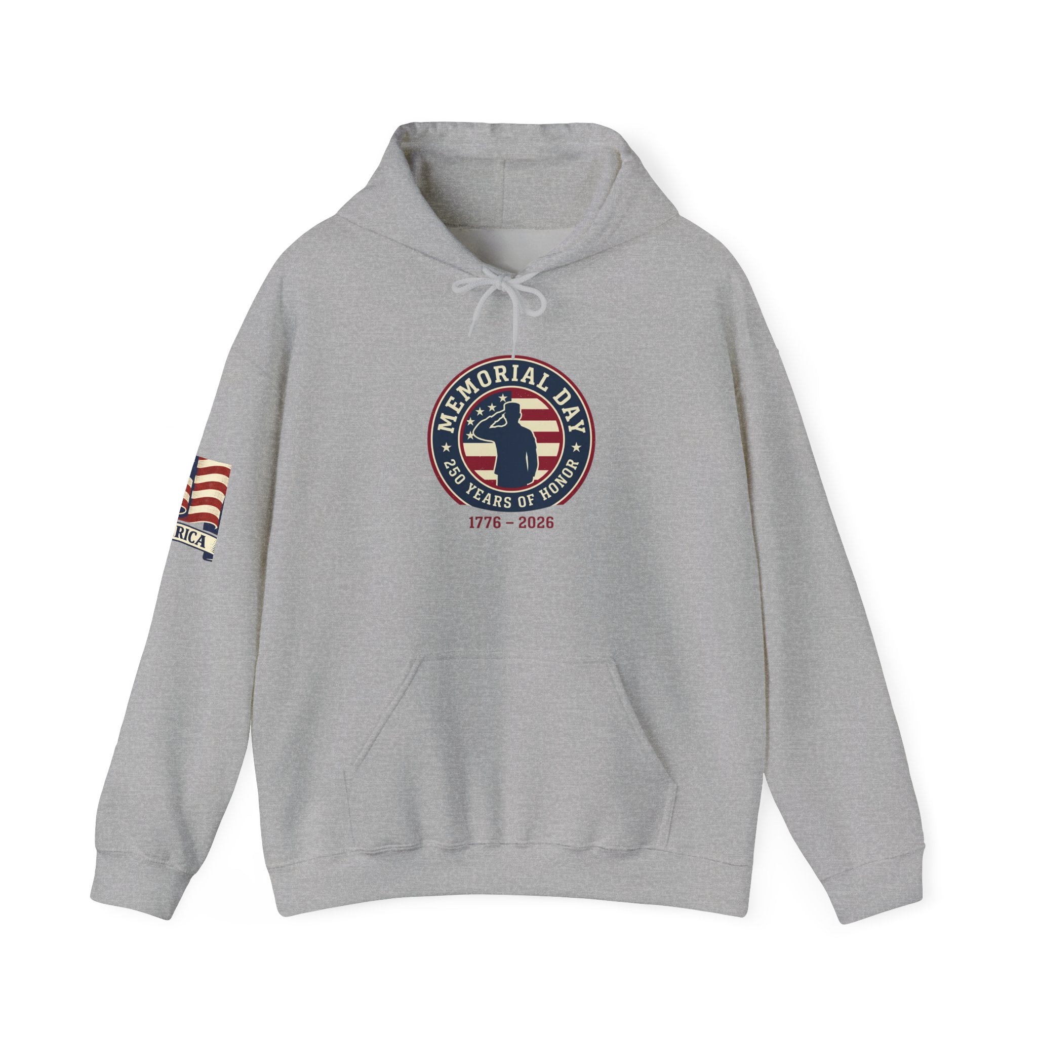 USA 250 Memorial Day 1776–2026 Hoodie | Patriotic Vintage, Heritage