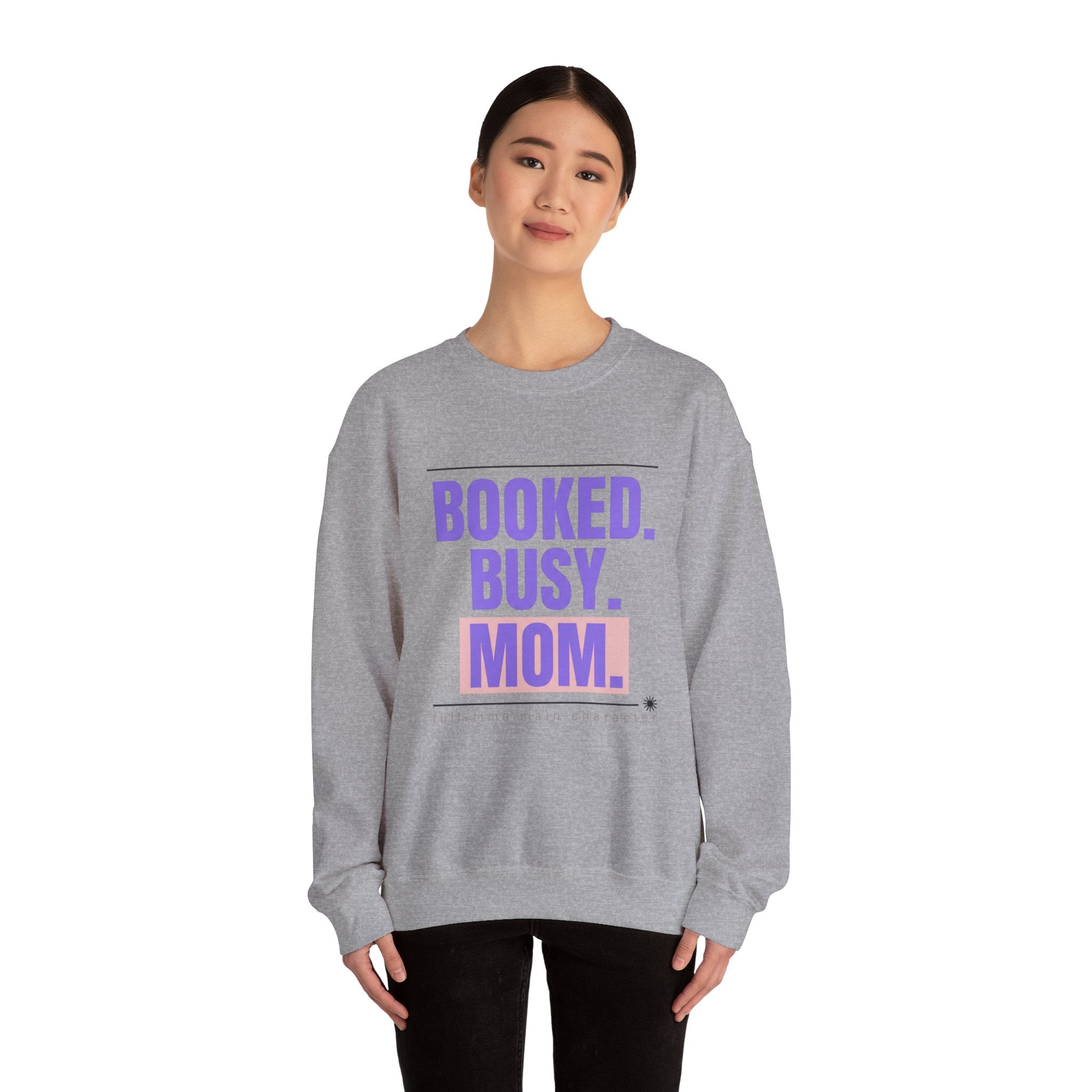 BOOKED. BUSY. MOM. Sweatshirt | minimalist mom shirt, streetwear mom