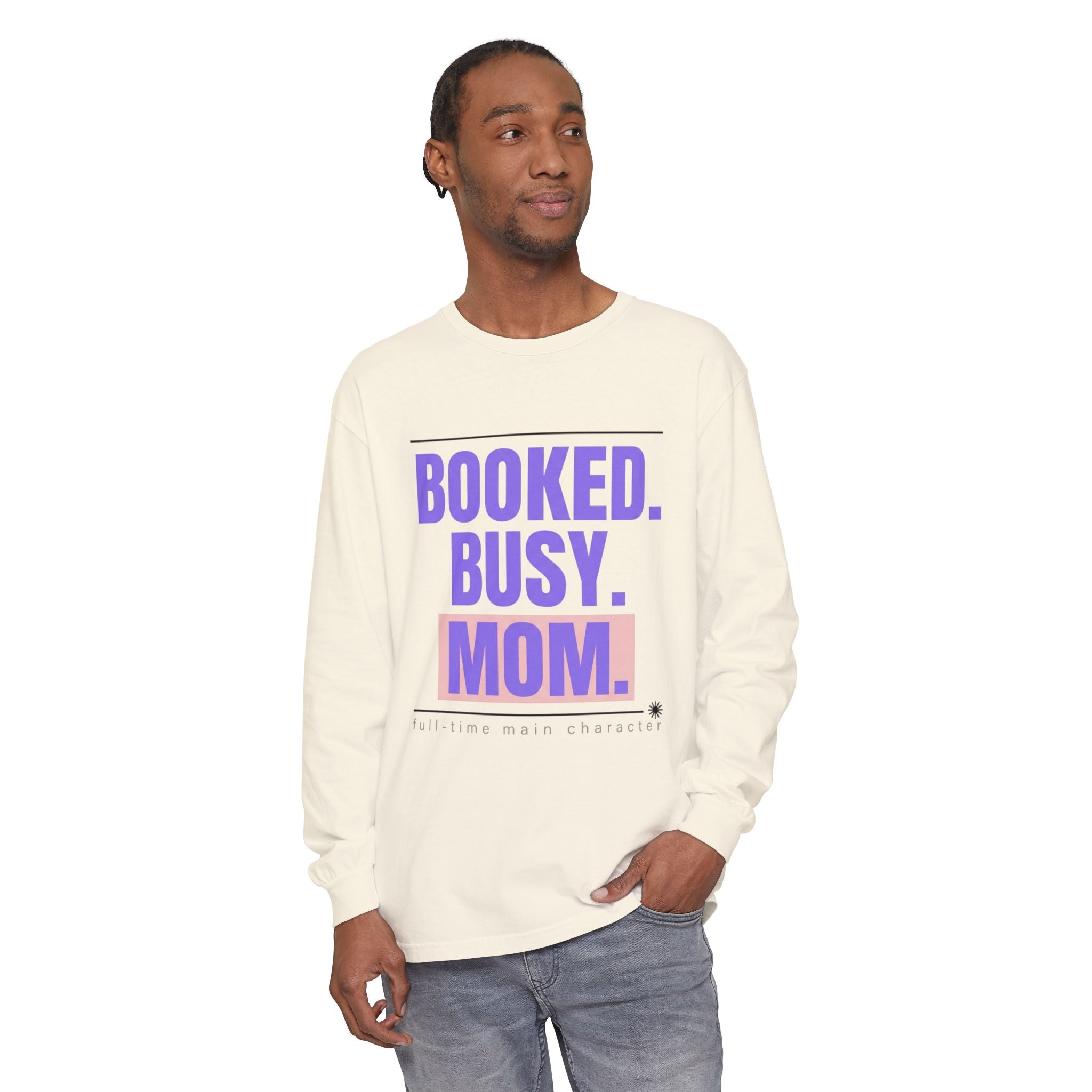 Booked. Busy. Mom. Long Sleeve Tee