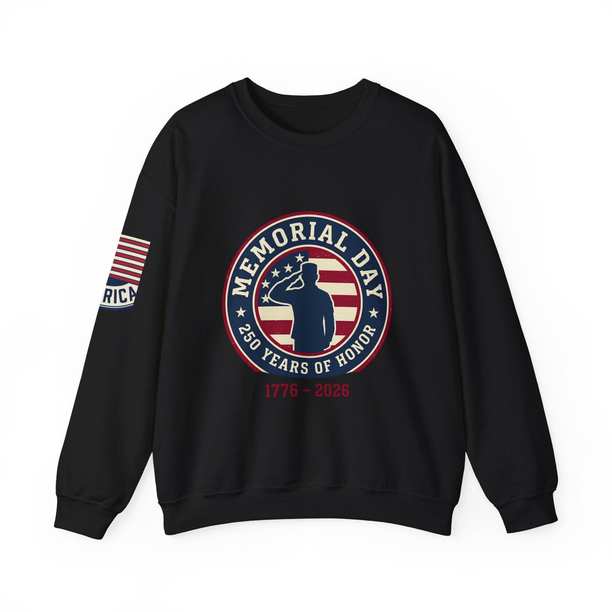 Memorial Day 1776–2026 Crewneck Sweatshirt | USA 250, patriotic vintage